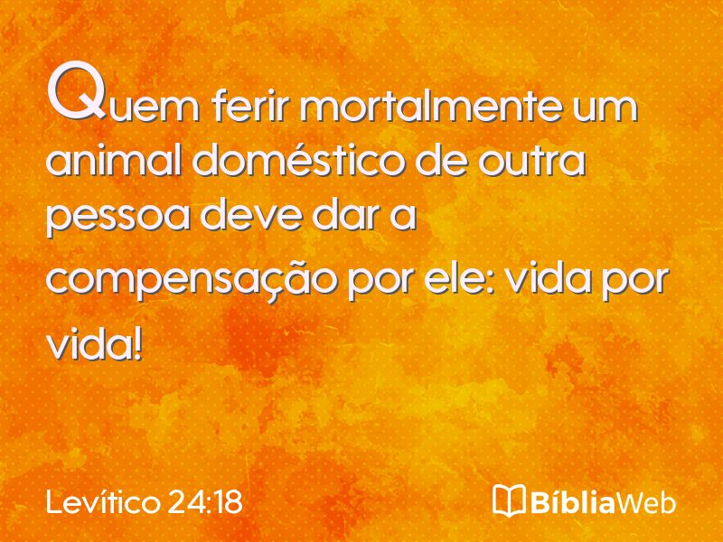 Levítico 24:18 em imagem para compartilhar