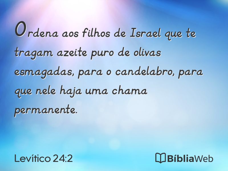 Levítico 24:2 em imagem para compartilhar
