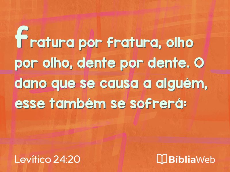 Levítico 24:20 em imagem para compartilhar