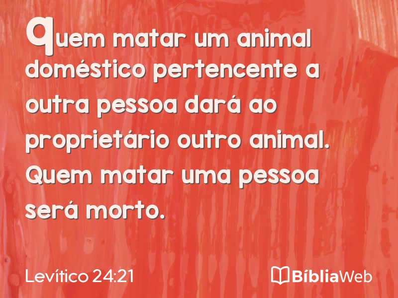 Levítico 24:21 em imagem para compartilhar