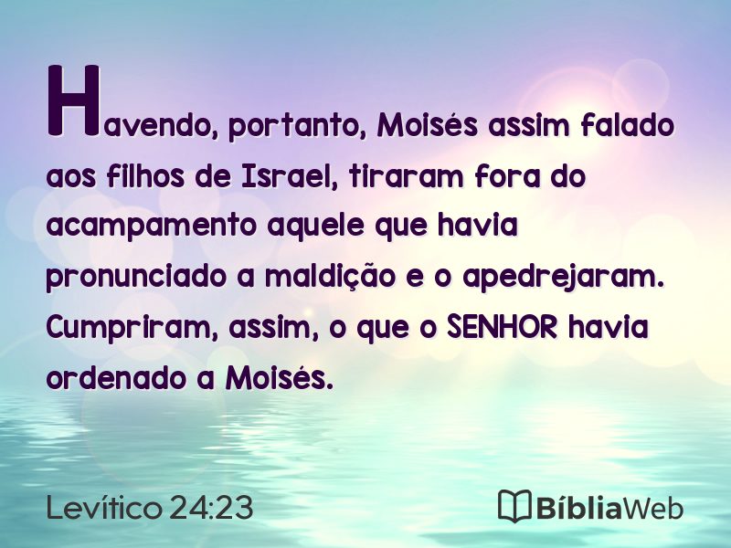 Levítico 24:23 em imagem para compartilhar