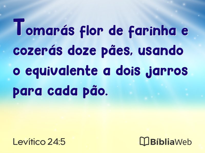 Levítico 24:5 em imagem para compartilhar