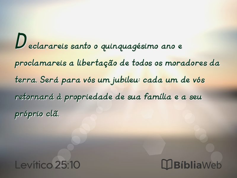 Levítico 25:10 em imagem para compartilhar