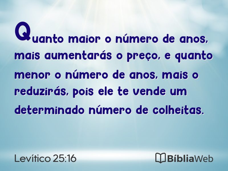 Levítico 25:16 em imagem para compartilhar