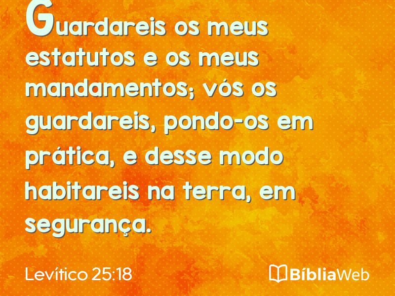 Levítico 25:18 em imagem para compartilhar