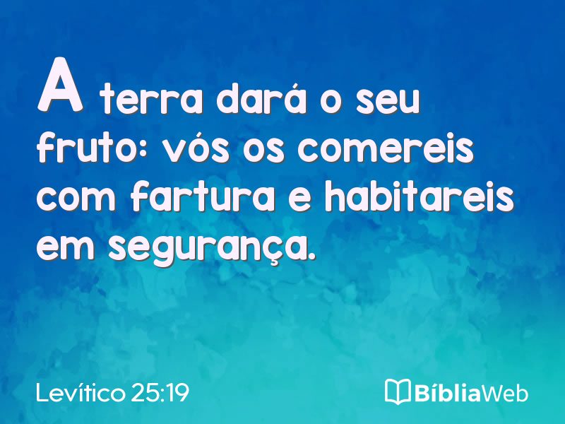 Levítico 25:19 em imagem para compartilhar