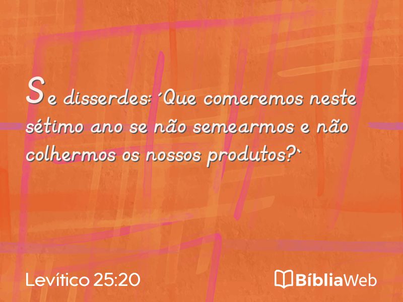 Levítico 25:20 em imagem para compartilhar