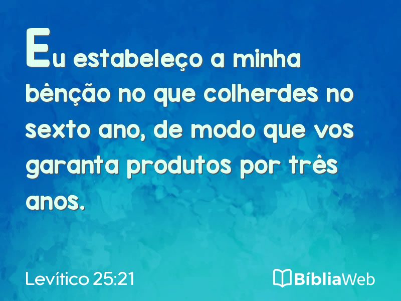 Levítico 25:21 em imagem para compartilhar