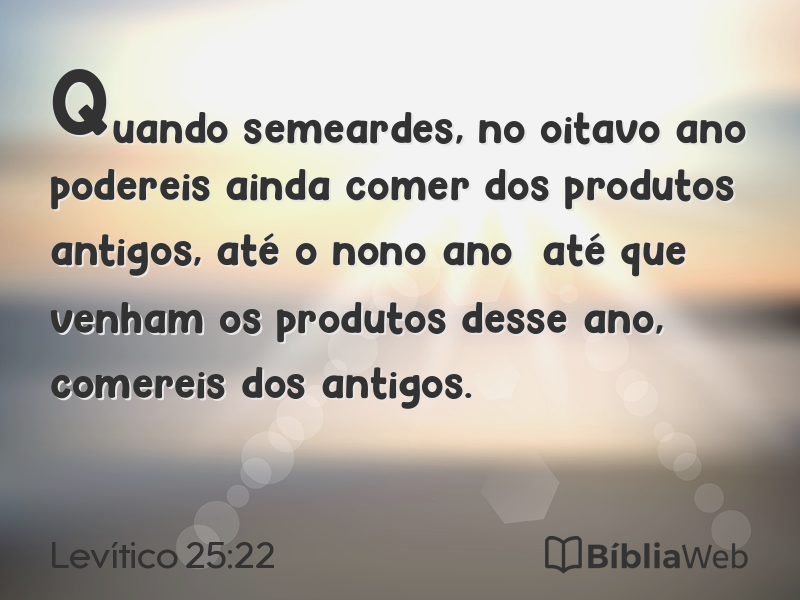 Levítico 25:22 em imagem para compartilhar