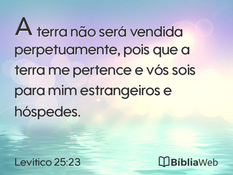 Levítico 25:23 em imagem para compartilhar