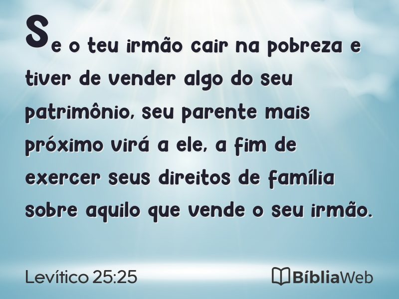 Levítico 25:25 em imagem para compartilhar