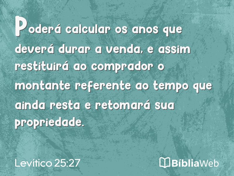 Levítico 25:27 em imagem para compartilhar