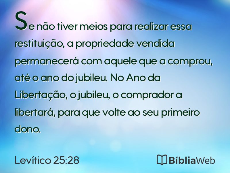Levítico 25:28 em imagem para compartilhar