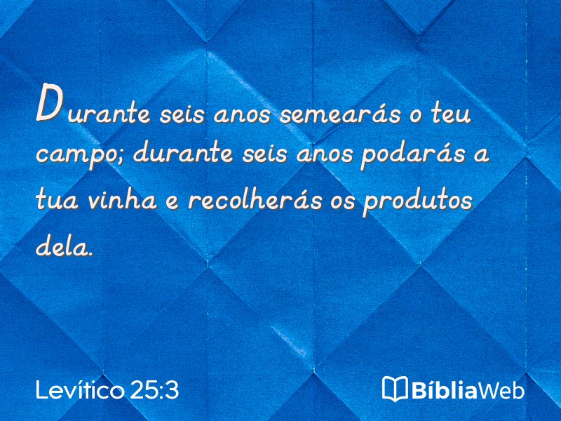 Levítico 25:3 em imagem para compartilhar