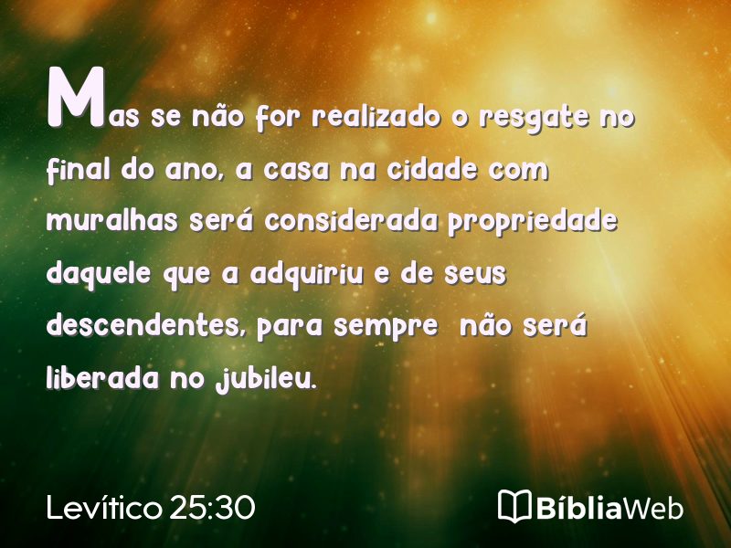 Levítico 25:30 em imagem para compartilhar