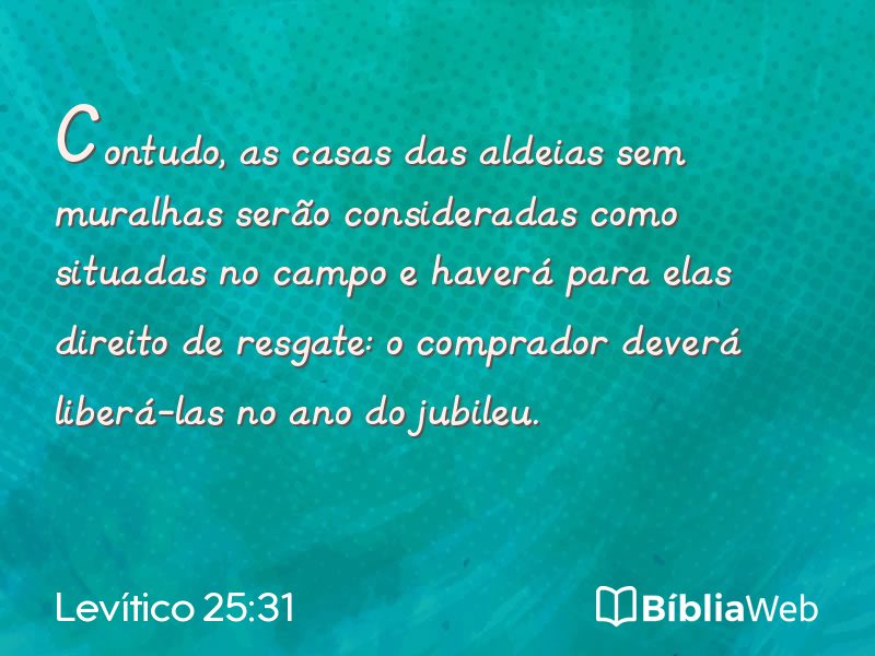 Levítico 25:31 em imagem para compartilhar
