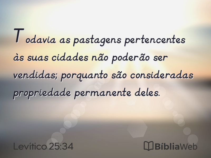 Levítico 25:34 em imagem para compartilhar