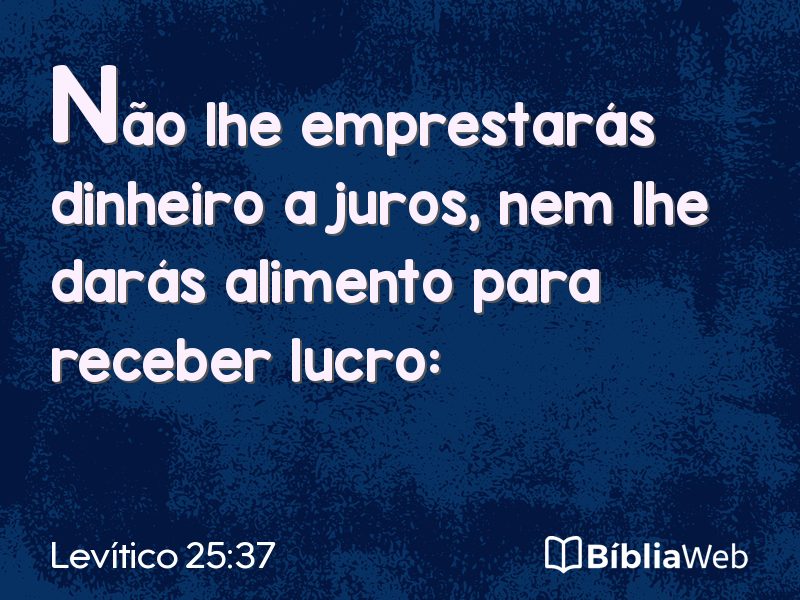 Levítico 25:37 em imagem para compartilhar