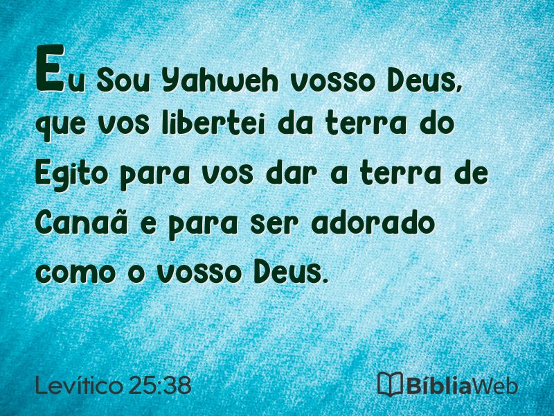Levítico 25:38 em imagem para compartilhar