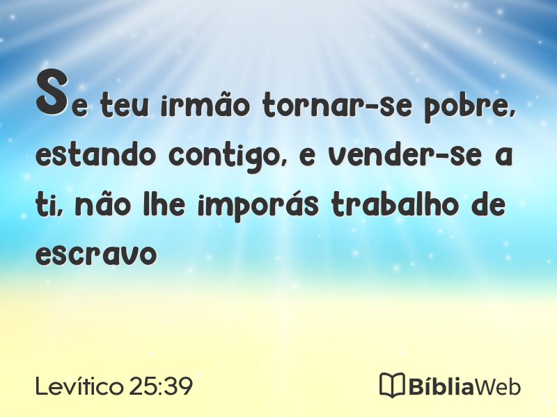 Levítico 25:39 em imagem para compartilhar