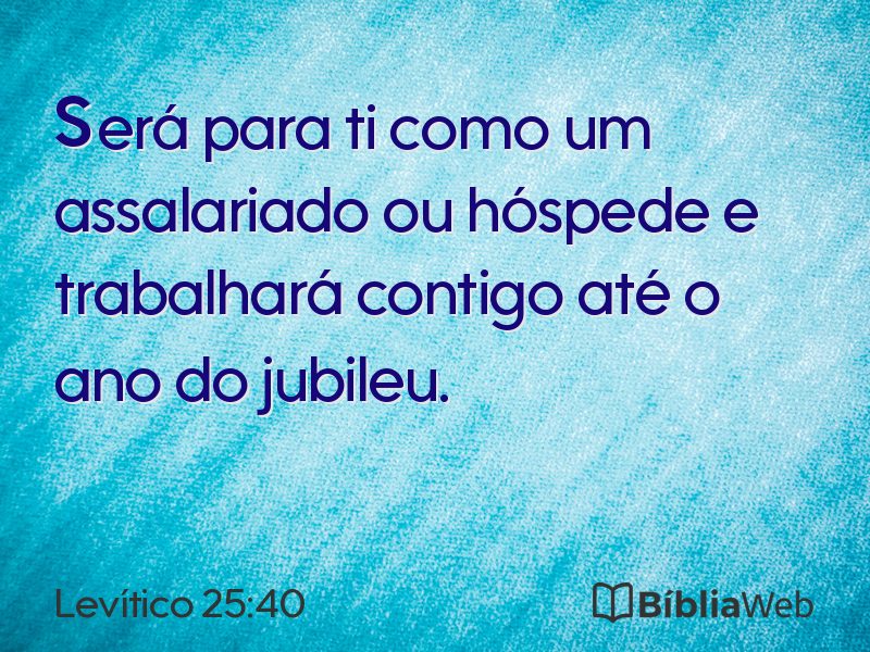 Levítico 25:40 em imagem para compartilhar