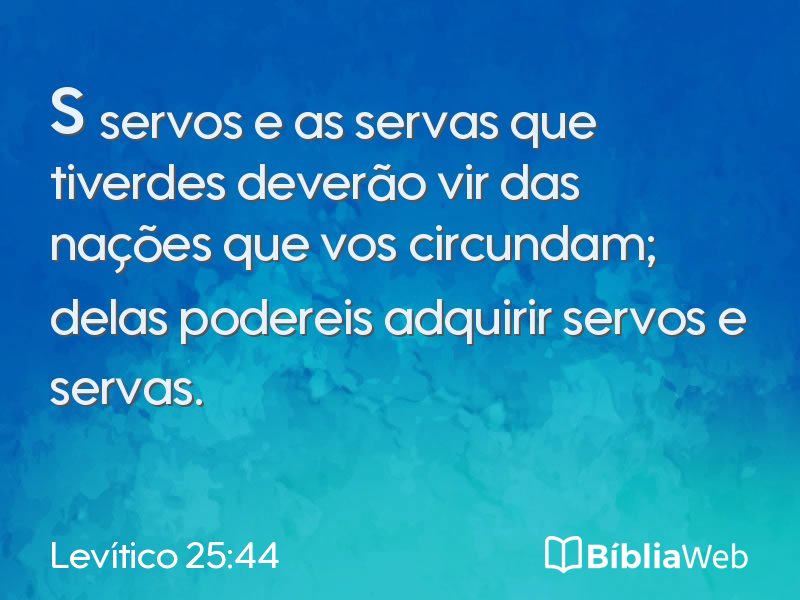 Levítico 25:44 em imagem para compartilhar