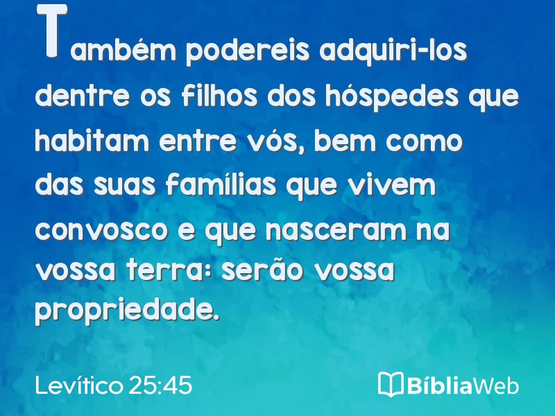 Levítico 25:45 em imagem para compartilhar
