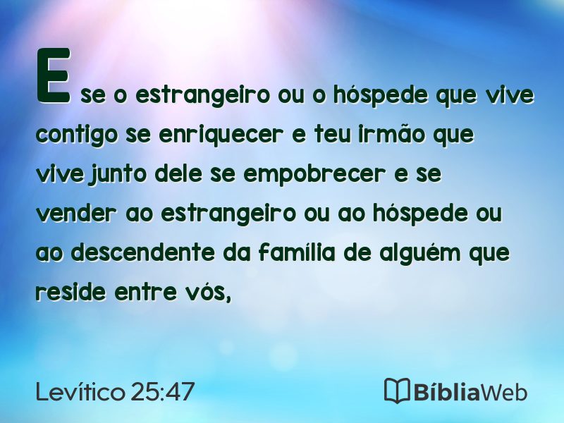 Levítico 25:47 em imagem para compartilhar