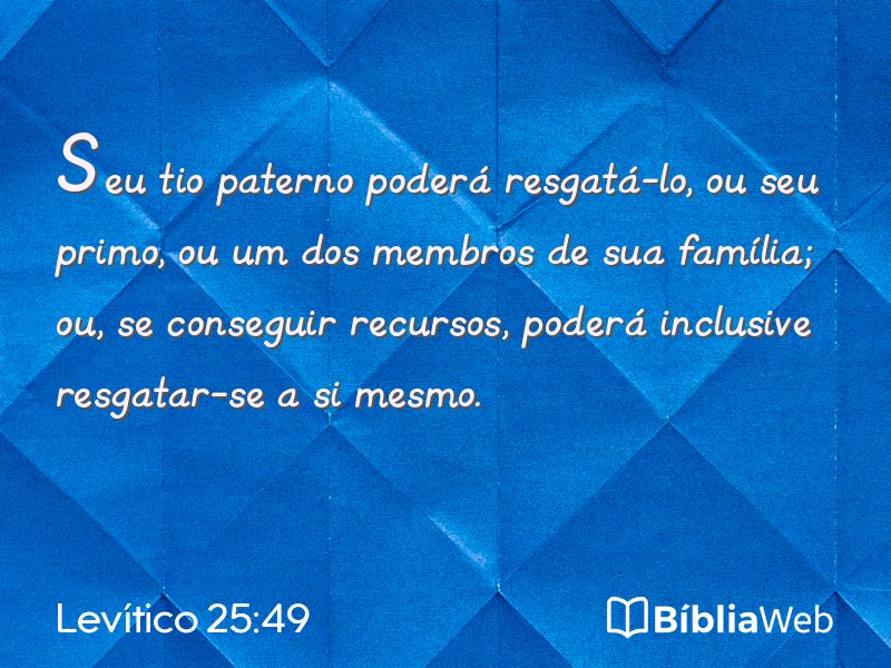 Levítico 25:49 em imagem para compartilhar