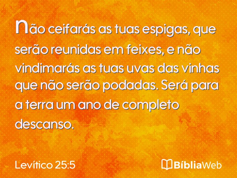 Levítico 25:5 em imagem para compartilhar