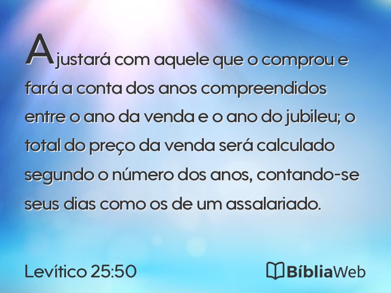 Levítico 25:50 em imagem para compartilhar