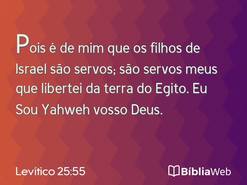 Levítico 25:55 em imagem para compartilhar