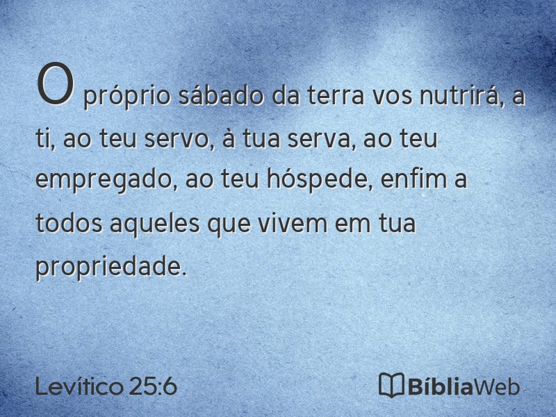 Levítico 25:6 em imagem para compartilhar