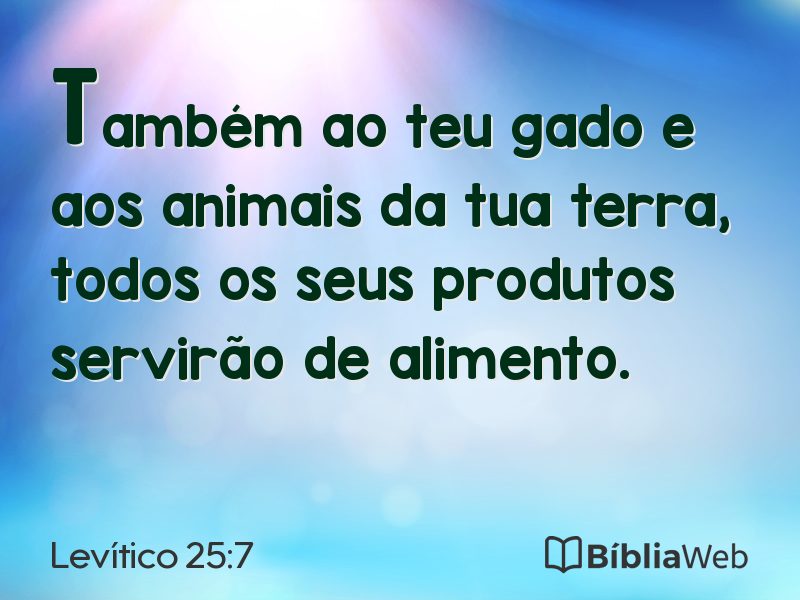 Levítico 25:7 em imagem para compartilhar