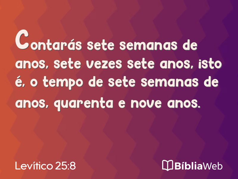 Levítico 25:8 em imagem para compartilhar