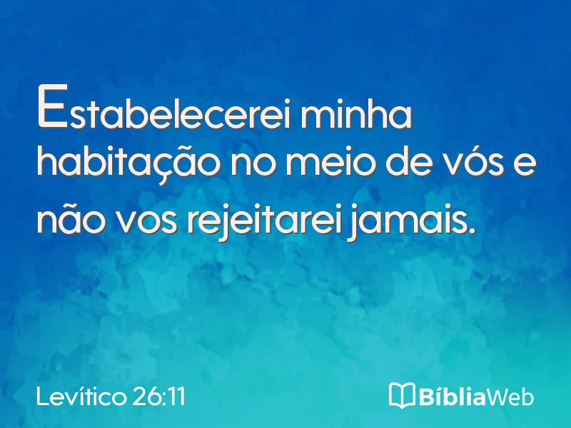 Levítico 26:11 em imagem para compartilhar