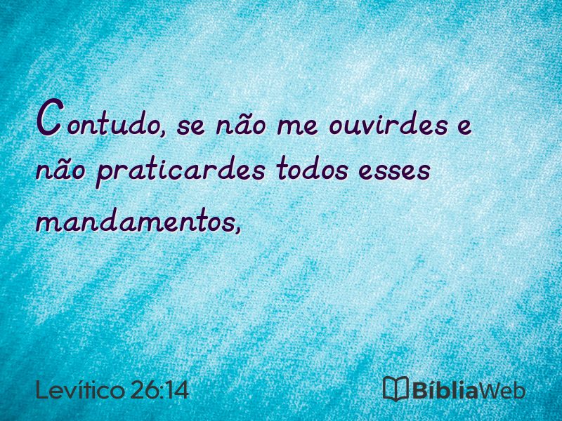 Levítico 26:14 em imagem para compartilhar