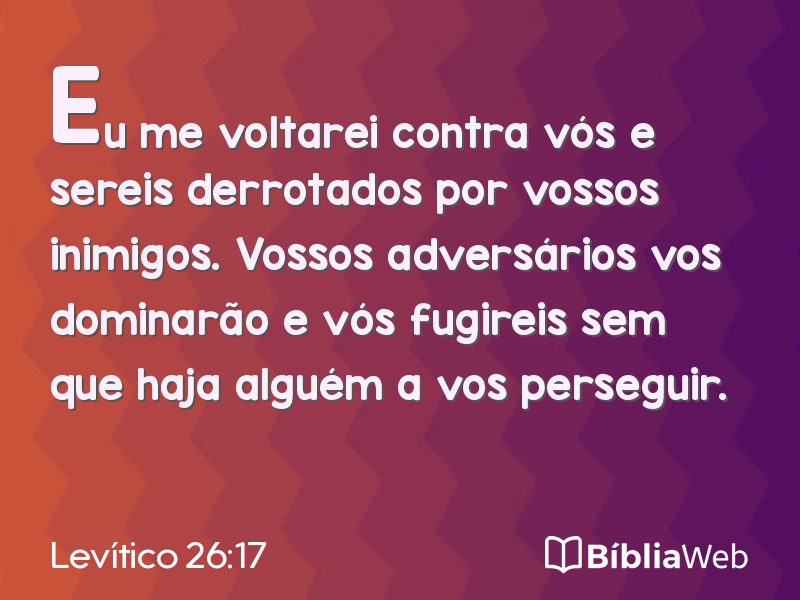 Levítico 26:17 em imagem para compartilhar