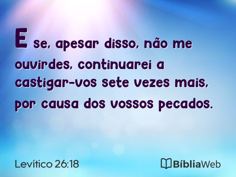 Levítico 26:18 em imagem para compartilhar