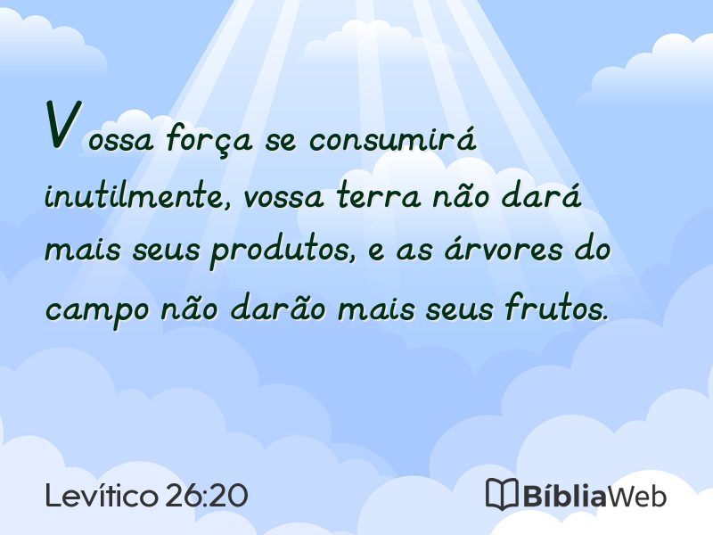 Levítico 26:20 em imagem para compartilhar