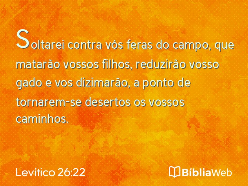 Levítico 26:22 em imagem para compartilhar