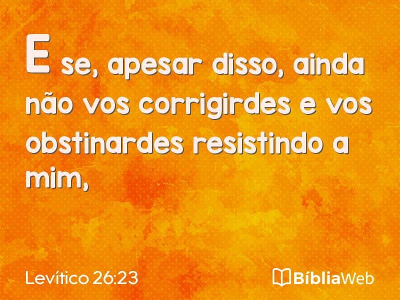 Levítico 26:23 em imagem para compartilhar