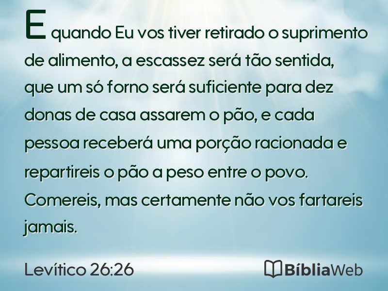 Levítico 26:26 em imagem para compartilhar