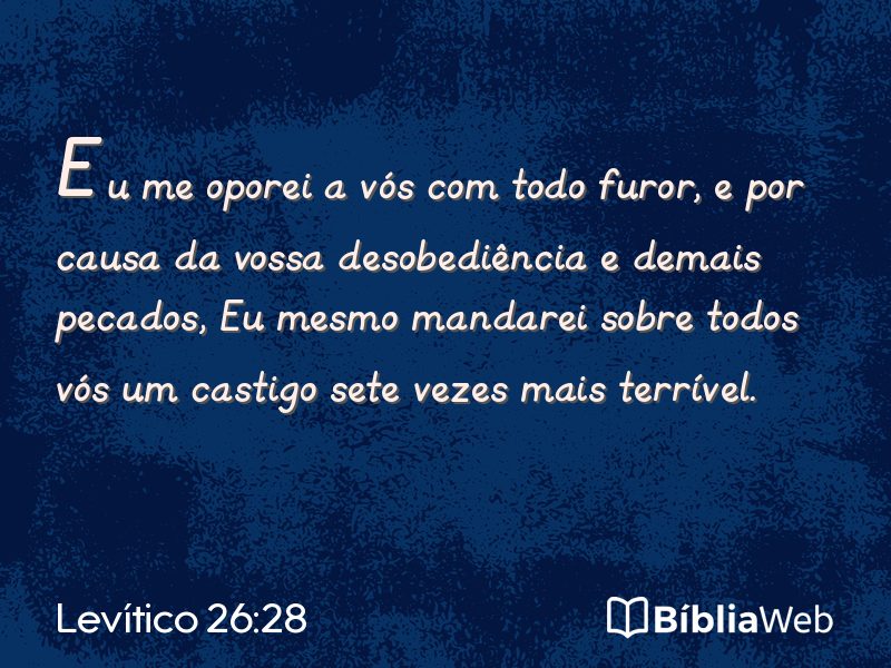 Levítico 26:28 em imagem para compartilhar
