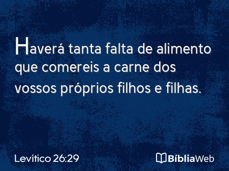 Levítico 26:29 em imagem para compartilhar