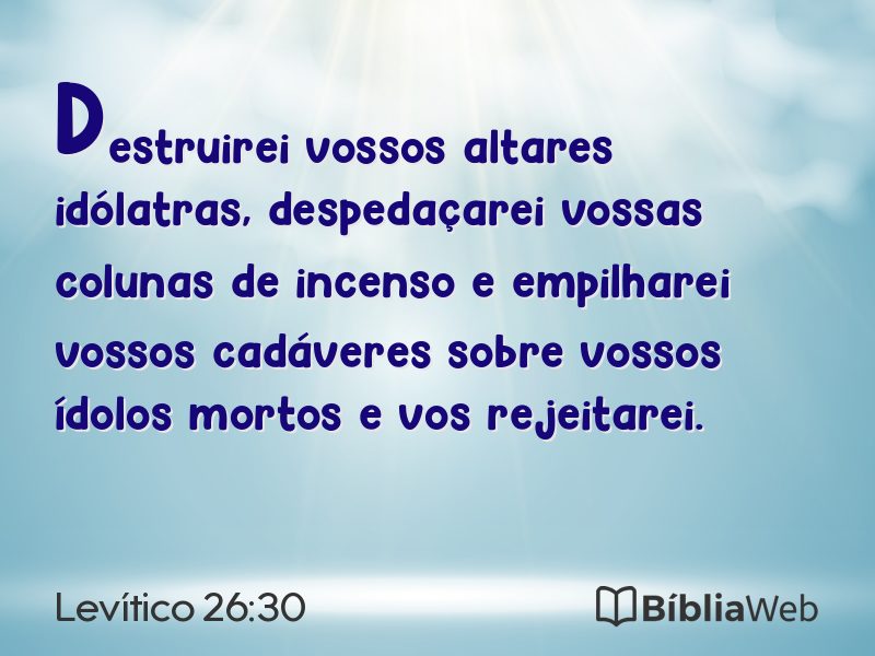 Levítico 26:30 em imagem para compartilhar