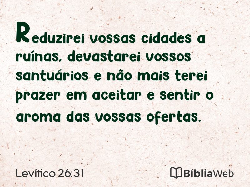 Levítico 26:31 em imagem para compartilhar