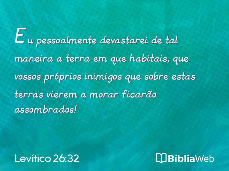 Levítico 26:32 em imagem para compartilhar