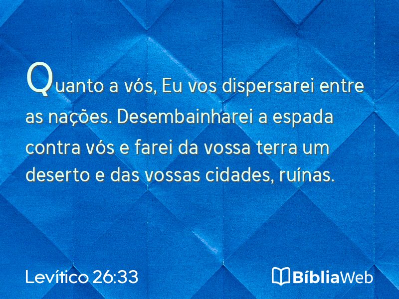 Levítico 26:33 em imagem para compartilhar