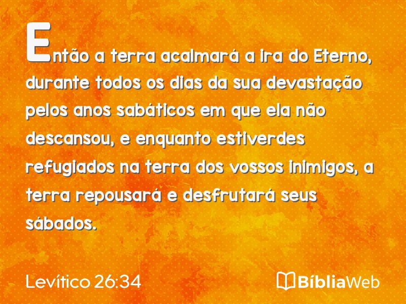 Levítico 26:34 em imagem para compartilhar